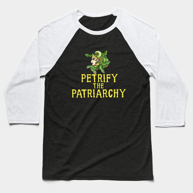 Petrify the patriarchy Medusa Baseball T-Shirt by bubbsnugg